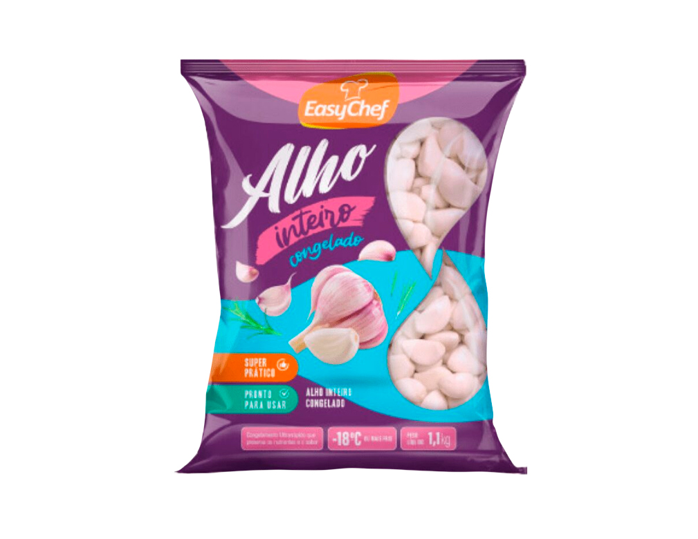 ALHO INTEIRO DESCASCADO CONGELADO EASY CHEF 1,1 KG (CX 5 PCT)